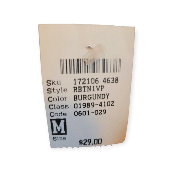 Vintage Y2K 90s Deadstock Rave Burgundy crinkle tank top size M - Picture 5 of 9